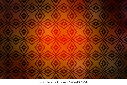 Dark Orange vector cover in polygonal style. Abstract gradient illustration with rectangles. The template can be used as a background.