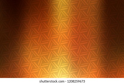 Dark Orange vector cover with polygonal style. Decorative design in abstract style with triangles. The template can be used as a background.