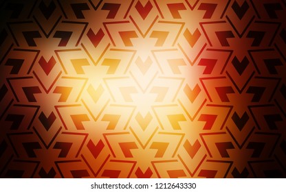 Dark Orange vector cover with polygonal style. Decorative design in abstract style with triangles. Smart design for your adverts.