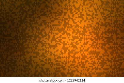 Dark Orange vector cover in polygonal style. Modern abstract illustration with colorful triangles. The template can be used as a background.
