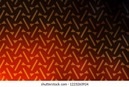 Dark Orange vector cover with polygonal style. Modern abstract illustration with colorful triangles. Pattern for commercials.
