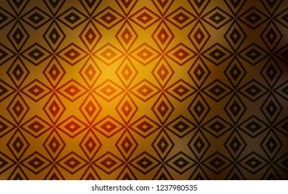 Dark Orange vector cover in polygonal style. Glitter abstract illustration with rectangular shapes. Modern template for your landing page.