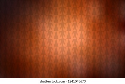 Dark Orange vector cover with polygonal style. Triangles on abstract background with colorful gradient. Modern template for landing page.