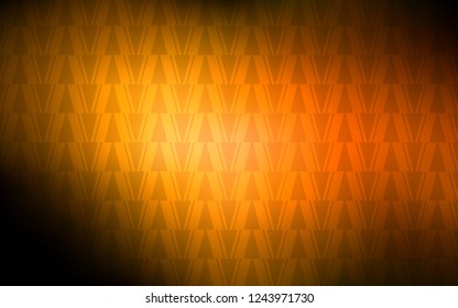 Dark Orange vector cover with polygonal style. Abstract gradient illustration with triangles, lines. Template for wallpapers.