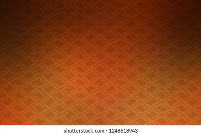 Dark Orange vector cover in polygonal style. Illustration with set of colorful rectangles. Smart design for your business advert.