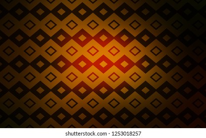 Dark Orange vector cover in polygonal style. Decorative design in abstract style with rectangles. Smart design for your business advert.