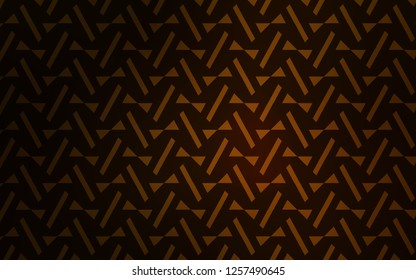 Dark Orange vector cover with polygonal style. Beautiful illustration with triangles in nature style. Template for wallpapers.