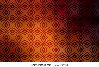 Dark Orange vector cover in polygonal style. Abstract gradient illustration with rectangles. Best design for your ad, poster, banner.