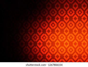 Dark Orange vector cover in polygonal style. Decorative design in abstract style with rectangles. Pattern for commercials.