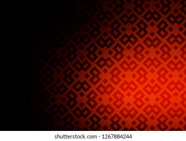 Dark Orange vector cover in polygonal style. Glitter abstract illustration with rectangular shapes. Modern template for your landing page.