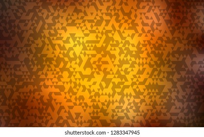 Dark Orange vector cover in polygonal style. Beautiful illustration with triangles in nature style. Modern template for your landing page.
