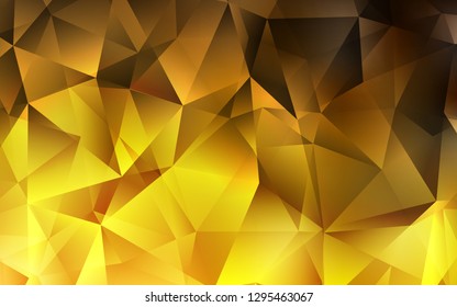 Dark Orange vector cover in polygonal style. Glitter abstract illustration with triangular shapes. The template can be used as a background.