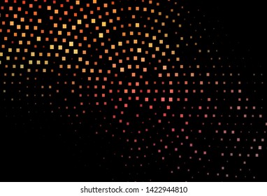 Dark Orange vector cover in polygonal style. Rectangles on abstract background with colorful gradient. Smart design for your business advert.
