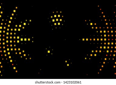 Dark Orange vector cover in polygonal style. Glitter abstract illustration with rectangular shapes. Smart design for your business advert.