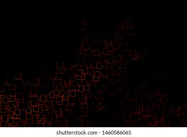 Dark Orange vector cover in polygonal style. Decorative design in abstract style with rectangles. Best design for your ad, poster, banner.