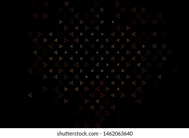 Dark Orange vector cover in polygonal style. Abstract gradient illustration with triangles. Pattern can be used for websites.