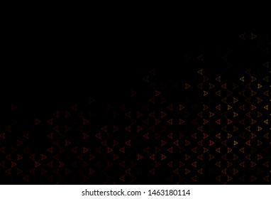 Dark Orange vector cover in polygonal style. Glitter abstract illustration with triangular shapes. Modern template for your landing page.