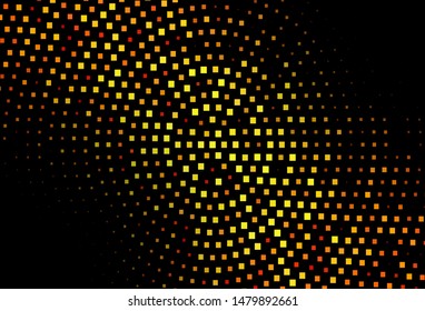 Dark Orange vector cover in polygonal style. Rectangles on abstract background with colorful gradient. Pattern for busines ad, booklets, leaflets