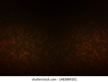 Dark Orange vector cover in polygonal style. Glitter abstract illustration with rectangular shapes. Pattern for commercials.