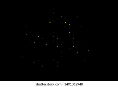 Dark Orange vector cover with polygonal style. Glitter abstract illustration with rectangular shapes. Background for cell phones.