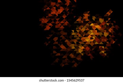 Dark Orange vector cover in polygonal style. Modern abstract illustration with colorful triangles. Best design for your ad, poster, banner.