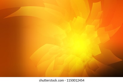 Dark Orange vector cover with set of hexagons. Illustration with set of colorful hexagons. Pattern for texture of wallpapers.