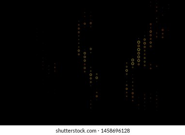 Dark Orange vector cover with set of hexagons. Illustration with set of colorful hexagons. Pattern can for your ad, booklets.