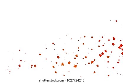 Dark Orange vector cover with small and big stars. Stars on blurred abstract background with gradient. Best design for your ad, poster, banner.