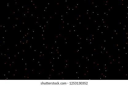 Dark Orange vector cover with small and big stars. Shining colored illustration with stars. The pattern can be used for new year ad, booklets.