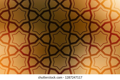 Dark Orange vector cover with small and big stars. Decorative illustration with stars on abstract template. Pattern for new year ad, booklets.