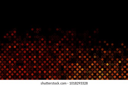 Dark Orange vector  cover with spots. Beautiful colored illustration with blurred circles in nature style. The pattern can be used for aqua ad, booklets.