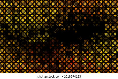 Dark Orange vector  cover with spots. Abstract illustration with colored bubbles in nature style. The pattern can be used for beautiful websites.