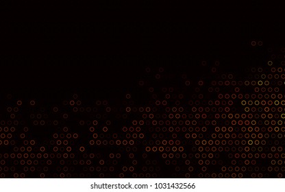 Dark Orange vector  cover with spots. Abstract illustration with colored bubbles in nature style. Beautiful design for your business natural advert.