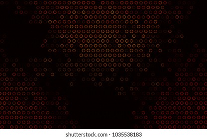 Dark Orange vector  cover with spots. Beautiful colored illustration with blurred circles in nature style. Completely new template for your brand book.