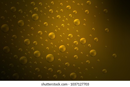 Dark Orange vector cover with spots. Abstract illustration with colored bubbles in nature style. The pattern can be used for ads, leaflets of liquid.