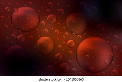 Dark Orange vector cover with spots. Blurred bubbles on abstract background with colorful gradient. New design for ad, poster, banner of your website.