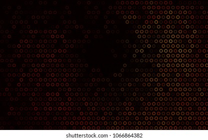 Dark Orange vector  cover with spots. Glitter abstract illustration with blurred drops of rain. New design for ad, poster, banner of your website.