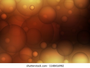 Dark Orange vector cover with spots. Modern abstract illustration with colorful water drops. Completely new template for your brand book.