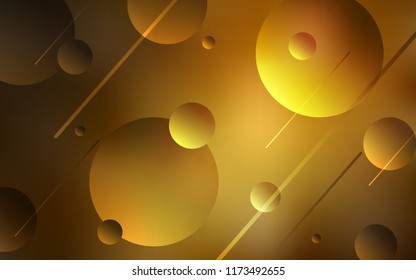 Dark Orange vector cover with spots. Blurred decorative design in abstract style with bubbles. Pattern can be used for futuristic ad, booklets.