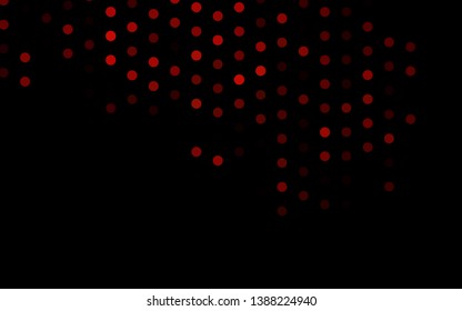 Dark Orange vector cover with spots. Blurred bubbles on abstract background with colorful gradient. Pattern for beautiful websites.