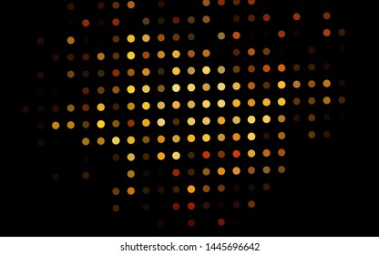 Dark Orange vector cover with spots. Beautiful colored illustration with blurred circles in nature style. Pattern for ads, leaflets.