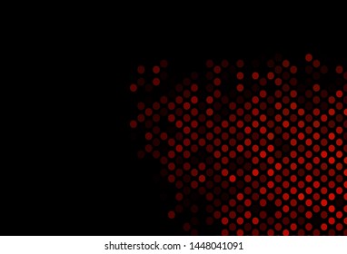 Dark Orange vector cover with spots. Blurred decorative design in abstract style with bubbles. Template for your brand book.