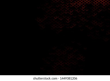 Dark Orange vector cover with spots. Blurred bubbles on abstract background with colorful gradient. Completely new template for your brand book.