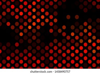 Dark Orange vector cover with spots. Beautiful colored illustration with blurred circles in nature style. Design for business adverts.