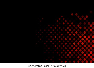 Dark Orange vector cover with spots. Abstract illustration with colored bubbles in nature style. Design for posters, banners.