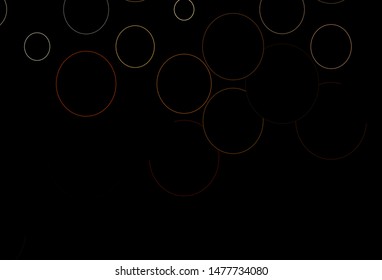 Dark Orange vector cover with spots. Modern abstract illustration with colorful water drops. Completely new template for your brand book.