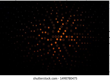Dark Orange vector cover with spots. Abstract illustration with colored bubbles in nature style. Pattern for ads, leaflets.