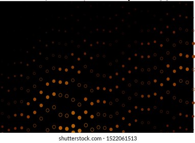 Dark Orange vector cover with spots. Blurred bubbles on abstract background with colorful gradient. Pattern for ads, leaflets.