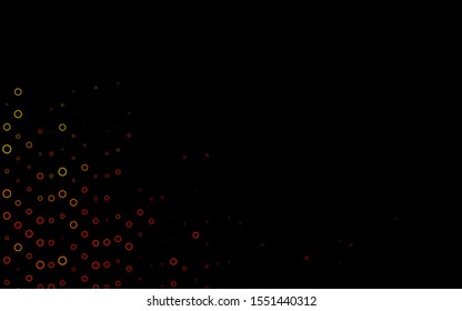 Dark Orange vector cover with spots. Beautiful colored illustration with blurred circles in nature style. Design for business adverts.
