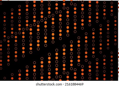 Dark Orange vector cover with spots. Blurred decorative design in abstract style with bubbles. Pattern of water, rain drops.
